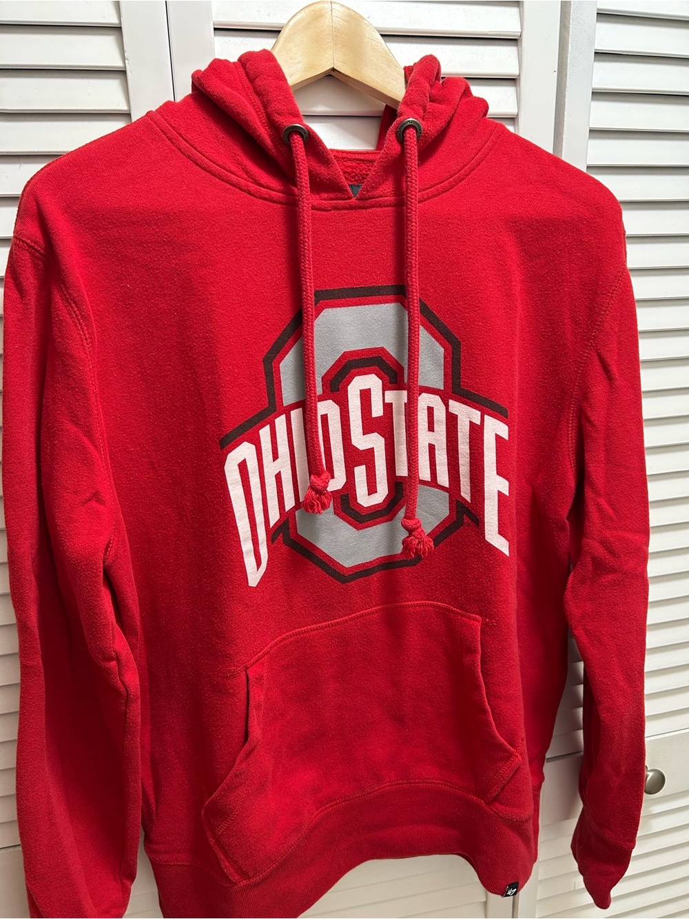 47 Brand Ohio State Red Logo Hooded Sweatshirt Unisex Size M